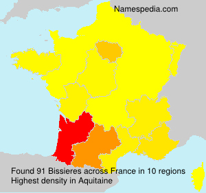 Surname Bissieres in France