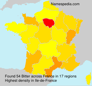 Surname Bitter in France Surname Bitter in France