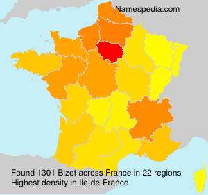 Surname Bizet in France Surname Bizet in France