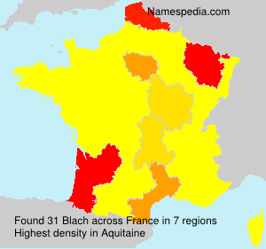 Surname Blach in France Surname Blach in France
