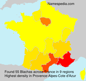 Surname Blachas in France Surname Blachas in France