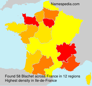 Surname Blachet in France Surname Blachet in France