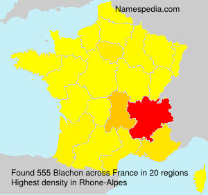 Surname Blachon in France