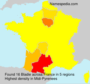 Surname Bladie in France Surname Bladie in France