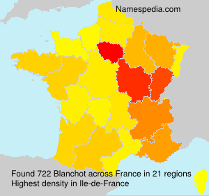 Surname Blanchot in France Surname Blanchot in France