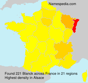 Surname Blanck in France Surname Blanck in France