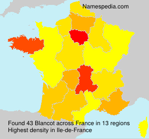 Surname Blancot in France Surname Blancot in France