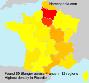 Surname Blanger in France Surname Blanger in France
