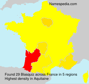 Surname Blasquiz in France Surname Blasquiz in France