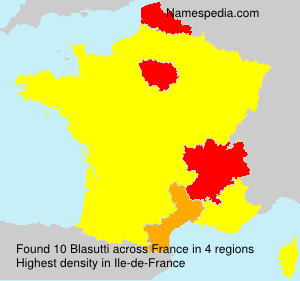 Surname Blasutti in France Surname Blasutti in France