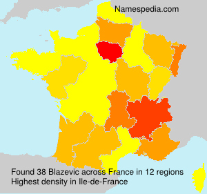 Surname Blazevic in France Surname Blazevic in France