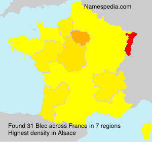Surname Blec in France Surname Blec in France