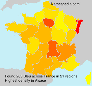 Surname Bleu in France Surname Bleu in France