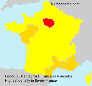 Surname Bliah in France Surname Bliah in France