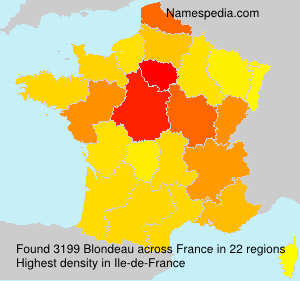 Surname Blondeau in France Surname Blondeau in France