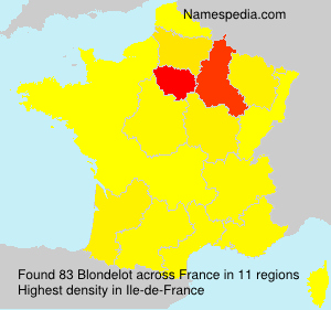 Surname Blondelot in France Surname Blondelot in France