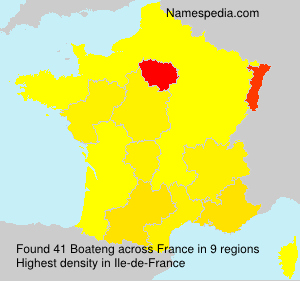 Surname Boateng in France Surname Boateng in France