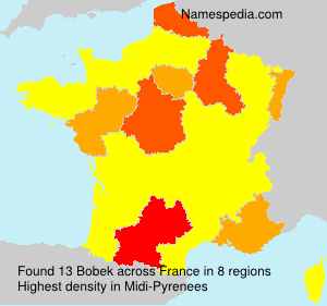 Surname Bobek in France Surname Bobek in France