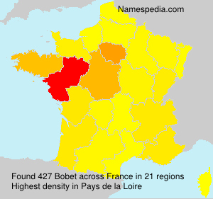 Surname Bobet in France Surname Bobet in France
