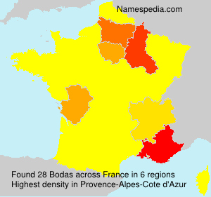 Surname Bodas in France Surname Bodas in France