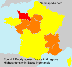 Surname Boddy in France Surname Boddy in France