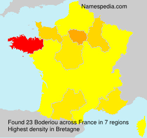 Surname Boderiou in France Surname Boderiou in France