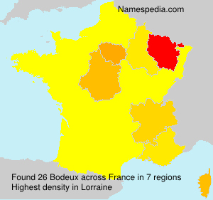 Surname Bodeux in France Surname Bodeux in France