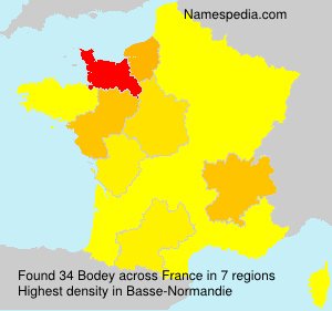 Surname Bodey in France Surname Bodey in France