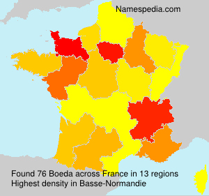 Surname Boeda in France Surname Boeda in France