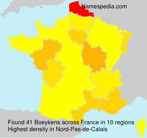 Surname Boeykens in France Surname Boeykens in France