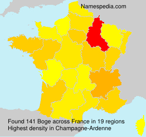 Surname Boge in France Surname Boge in France