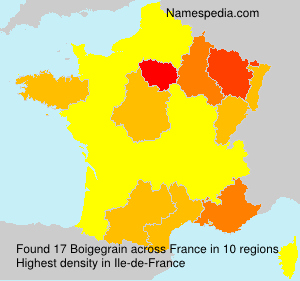 Surname Boigegrain in France Surname Boigegrain in France