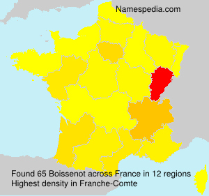 Surname Boissenot in France Surname Boissenot in France
