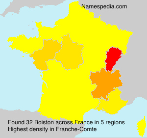 Surname Boiston in France Surname Boiston in France