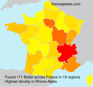Surname Bollet in France Surname Bollet in France