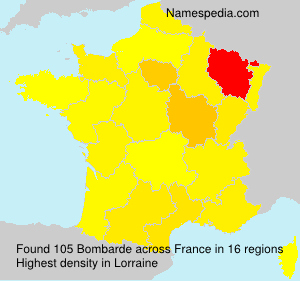 Surname Bombarde in France Surname Bombarde in France