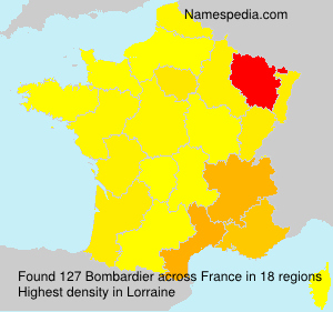Surname Bombardier in France