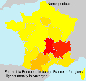 Surname Boncompain in France Surname Boncompain in France