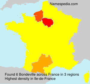 Surname Bondeville in France Surname Bondeville in France