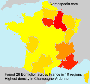 Surname Bonfiglioli in France Surname Bonfiglioli in France