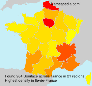 Surname Boniface in France Surname Boniface in France