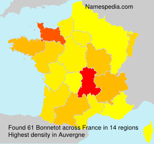 Surname Bonnetot in France Surname Bonnetot in France