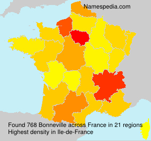 Surname Bonneville in France Surname Bonneville in France