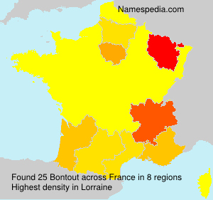 Surname Bontout in France Surname Bontout in France
