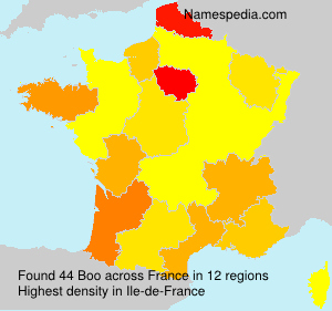 Surname Boo in France Surname Boo in France