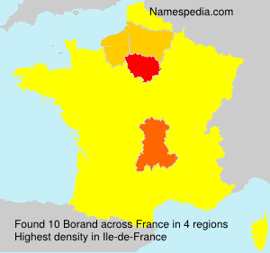 Surname Borand in France Surname Borand in France