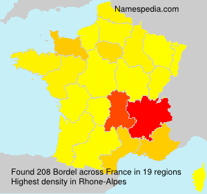 Surname Bordel in France Surname Bordel in France