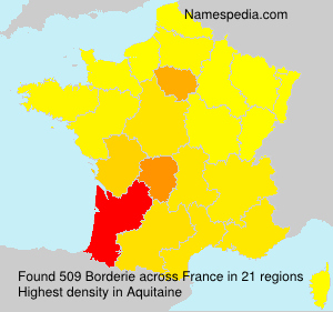 Surname Borderie in France Surname Borderie in France