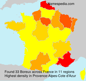 Surname Boreux in France Surname Boreux in France