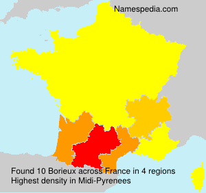 Surname Borieux in France Surname Borieux in France